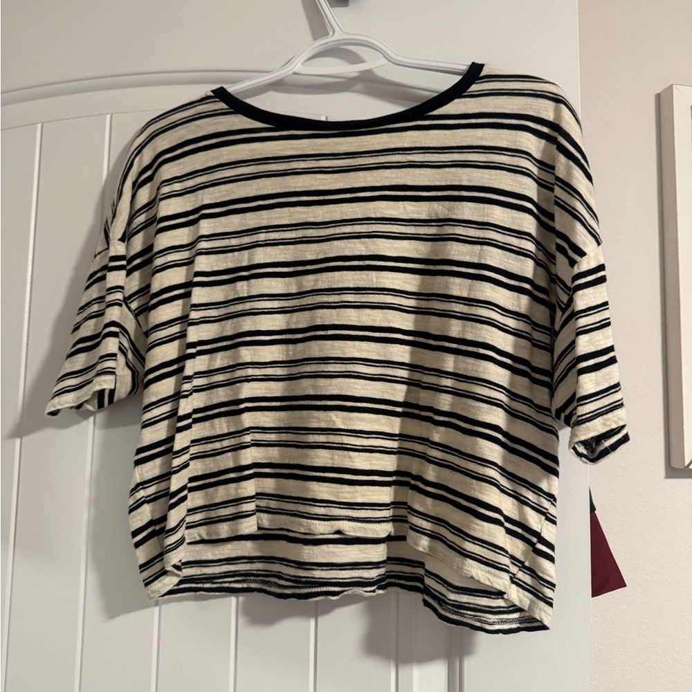 Striped Black and Cream T-Shirt